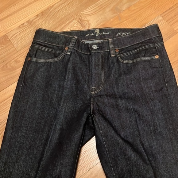 7 for all Mankind Jagger Dark Navy Bootcut Jeans Size 29 NWOT - Picture 4 of 11
